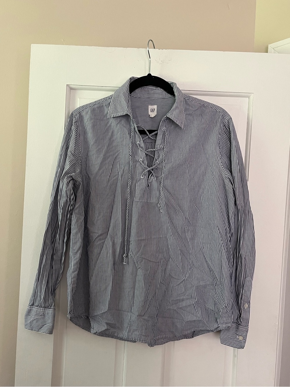 Gap Striped Long Sleeve Blouse